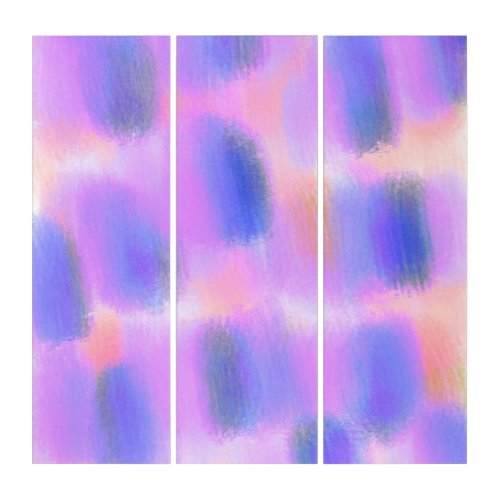 Soft  Original Contemporary Color Blur V3 Triptych