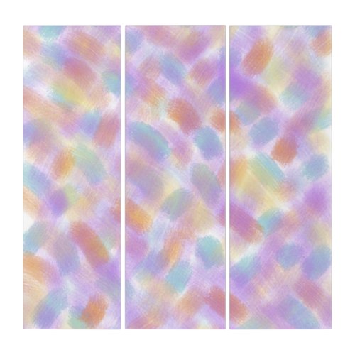 Soft  Original Contemporary Color Dash Triptych
