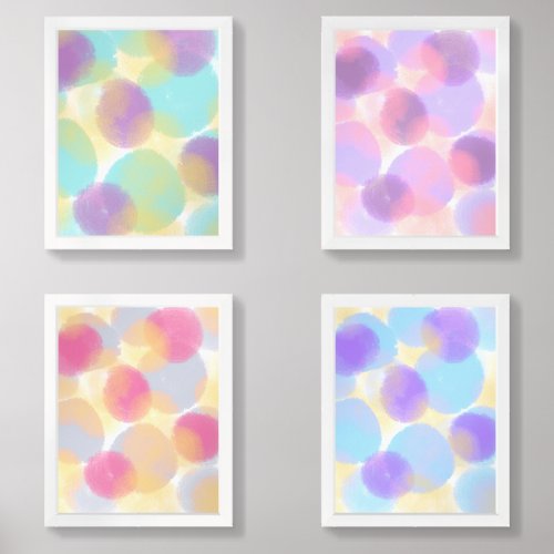 Soft  Original Contemporary Color Glow V1 Wall Art Sets