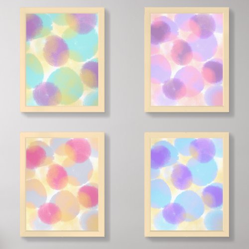 Soft  Original Contemporary Color Glow V1 Wall Art Sets