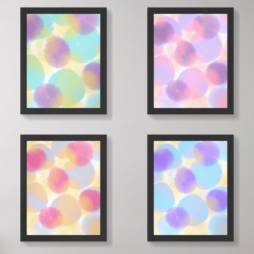 Soft  Original Contemporary Color Glow V1 Wall Art Sets