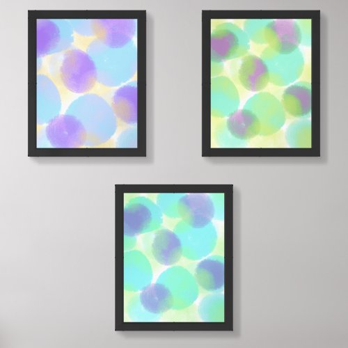 Soft  Original Contemporary Color Glow  Wall Art Sets