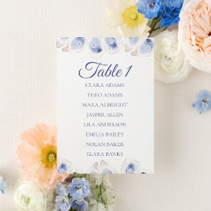 Soft Oyster Minimalist Wedding Seating Chart Card