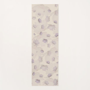 Soft Pale Cream Lotus Blossom Nature Inspired Yoga Mat