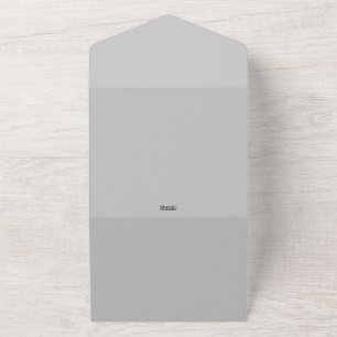 Soft Pale Gray Geometric All In One Invitation