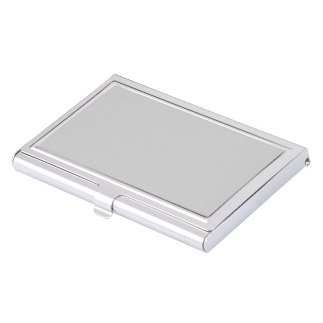 Soft Pale Gray Geometric Business Card Case (Front)
