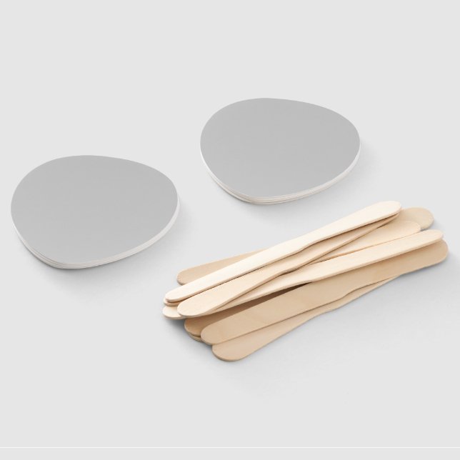 Soft Pale Gray Geometric Hand Fan (Non-assembled)