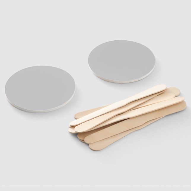 Soft Pale Gray Geometric Hand Fan (Non-assembled)