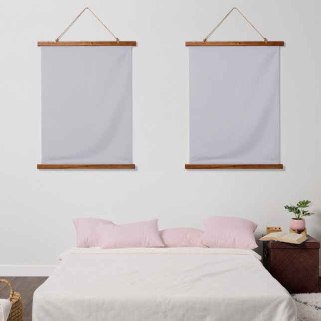 Soft Pale Gray Geometric Hanging Tapestry (Bedroom)