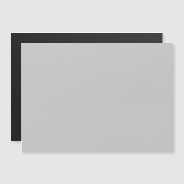 Soft Pale Gray Geometric Magnetic Invitation (Front/Back)