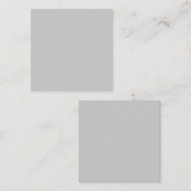 Soft Pale Gray Geometric Square Business Card (Front/Back)