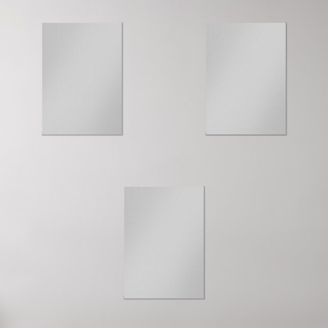 Soft Pale Gray Geometric Wall Art Sets (Front)
