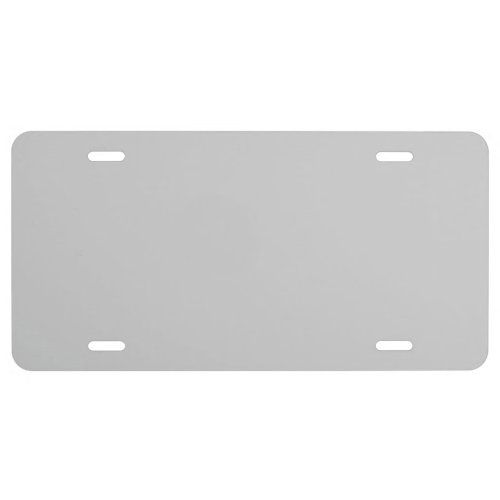 Soft pale Gray Solid Color Pairs Surrendered Skies License Plate