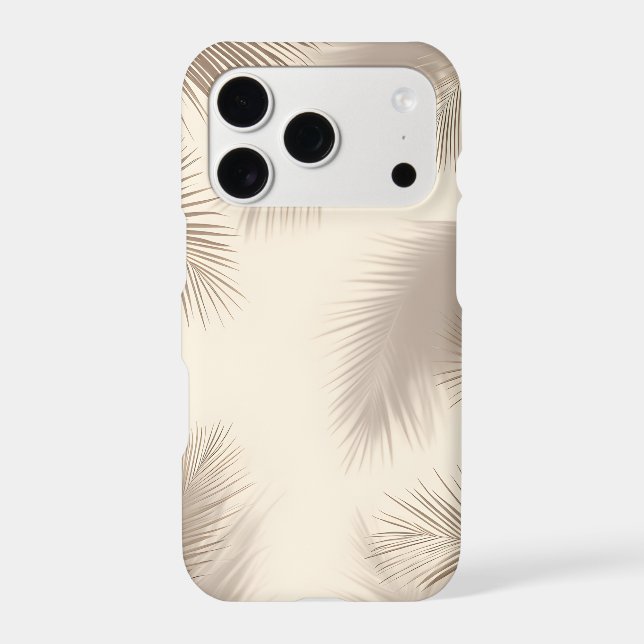 Soft Palm Shadow Cream iPhone Case (Back)