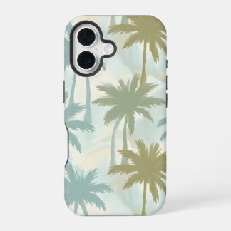 Soft Palm Trees – Pastel Tropical Pattern iPhone 16 Case