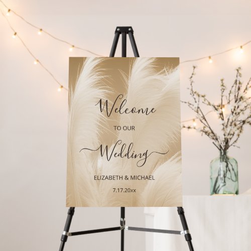 Soft Pampas Grass Photo | Wedding Welcome