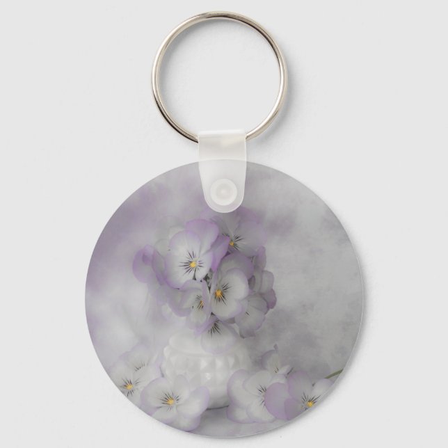 Soft Pansies Keychain (Front)
