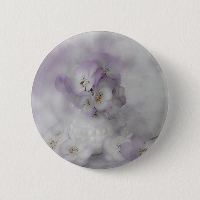 Soft Pansies Pinback Button (Front)