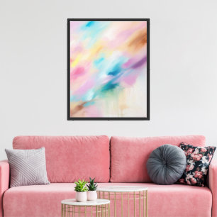 Soft Pastel Abstract Art Canvas Print