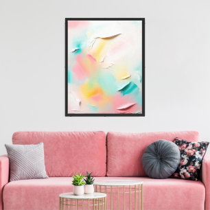 Soft Pastel Abstract Art Canvas Print