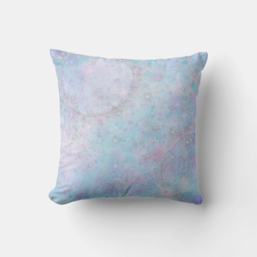Soft Pastel Abstract Design on This Square Throw  Throw Pillow