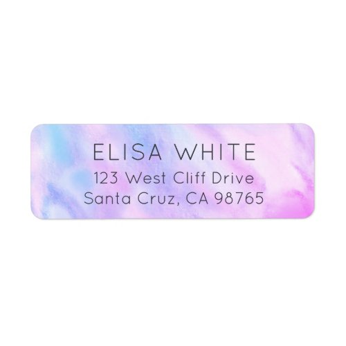 Soft Pastel Abstract Elegant Chic Purple CUSTOM  Label