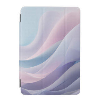 Soft Pastel Abstract Waves Dreamy Fluid Design iPad Mini Cover