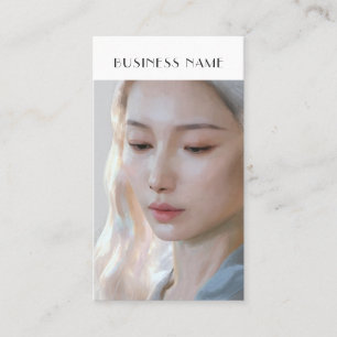 Soft Pastel Aesthetic Woman Fine Art Business Card