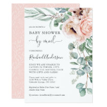 Soft Pastel Baby Shower by Mail Invitation Soft Pastel Baby Shower by Mail Invitation