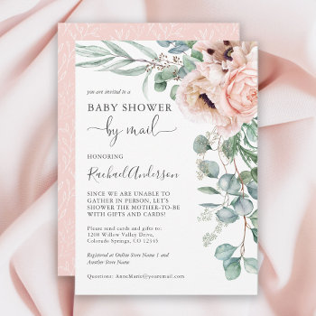 Soft Pastel Baby Shower By Mail Invitation by DancingPelican at Zazzle