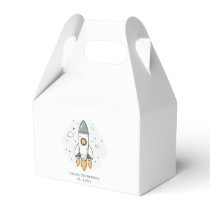 Soft Pastel Beige Rocket Ship  Favor Boxes