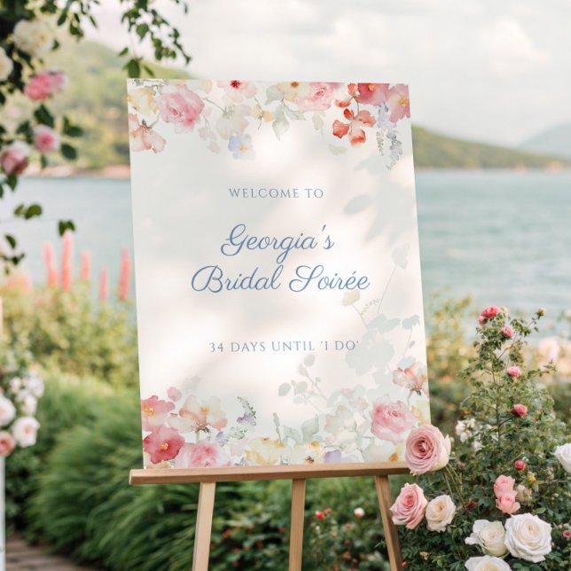 Soft Pastel Bloom Border Welcome  Foam Board (Creator Uploaded)