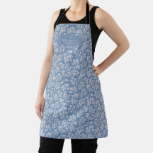 Soft Pastel Blue & Gray White Floral Boho Pattern