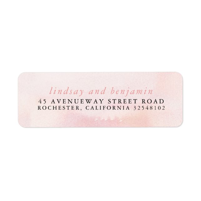 Soft Pastel Blush Pink Shades Label (Front)
