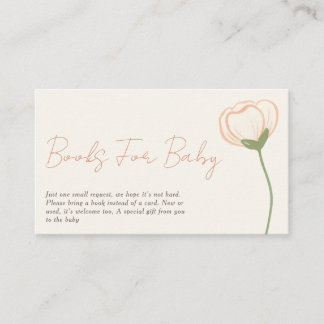 Soft Pastel Boho Baby Shower Book Request Enclosure Card