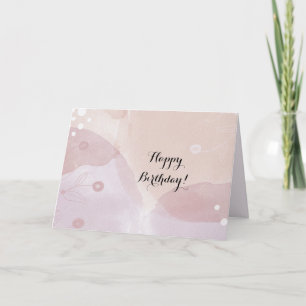Soft Pastel Boho Happy Birthday Card