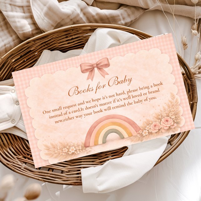 Soft Pastel Boho Rainbow Books for Baby  Enclosure Card (Creator Uploaded)
