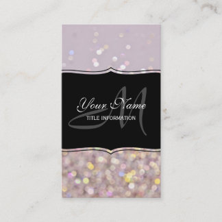 Soft Pastel Bokeh Sparkles Business Card