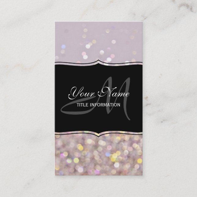 Soft Pastel Bokeh Sparkles Business Card (Front)