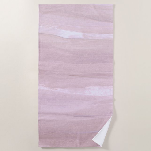 Soft Pastel Brushstroke Waves 1 Beach Towel (Front)