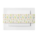 Soft Pastel Cactus &amp; Succulent Pattern Invitation Belly Band