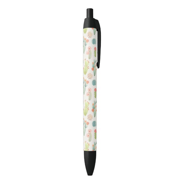 Soft Pastel Cactus & Succulent Pattern Pen (Bottom (Vertical))