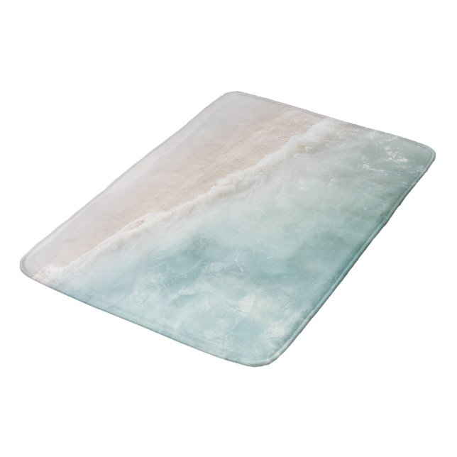Soft Pastel Caribbean Ocean Bliss 1 Bath Mat (Angled)