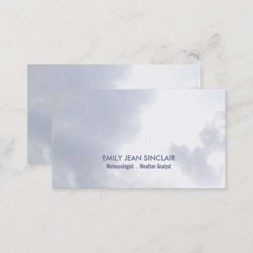 Soft Pastel Clouds Meteorologist Business Card