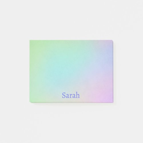 Soft Pastel Colors Add Recipients Name Gift Post_it Notes