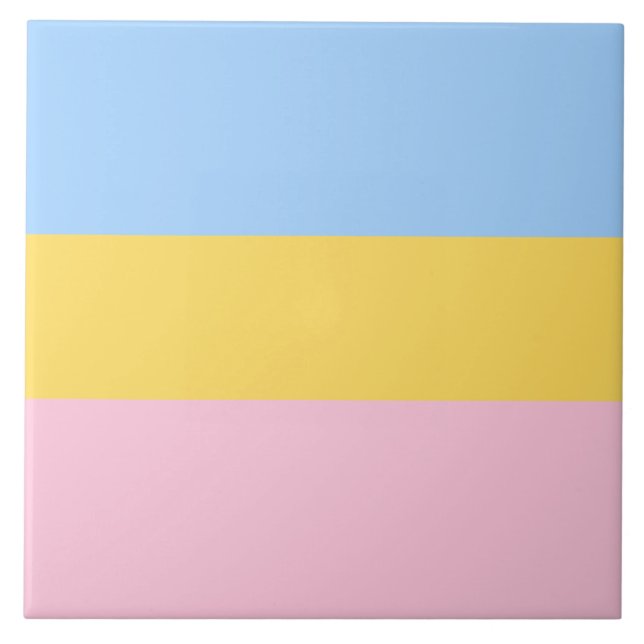 Soft Pastel Colors Ceramic Tile (Front)