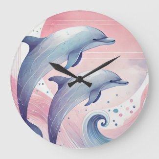 soft pastel dolphins
