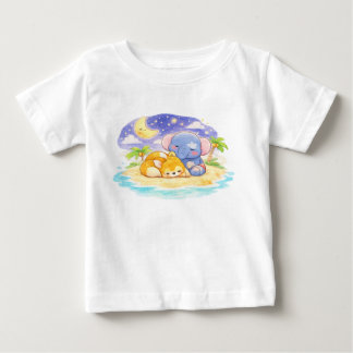Soft Pastel Drawing of Toy Characters Baby T-Shirt