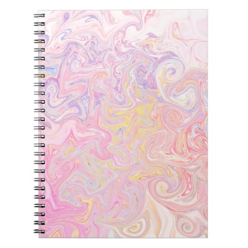 Soft Pastel Dreamy Marble Swirl Abstract Art Notebook