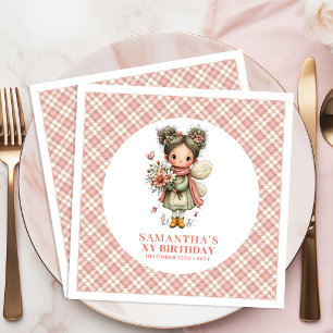 Soft Pastel Fairy Cute 1st Birthday Party Napkins